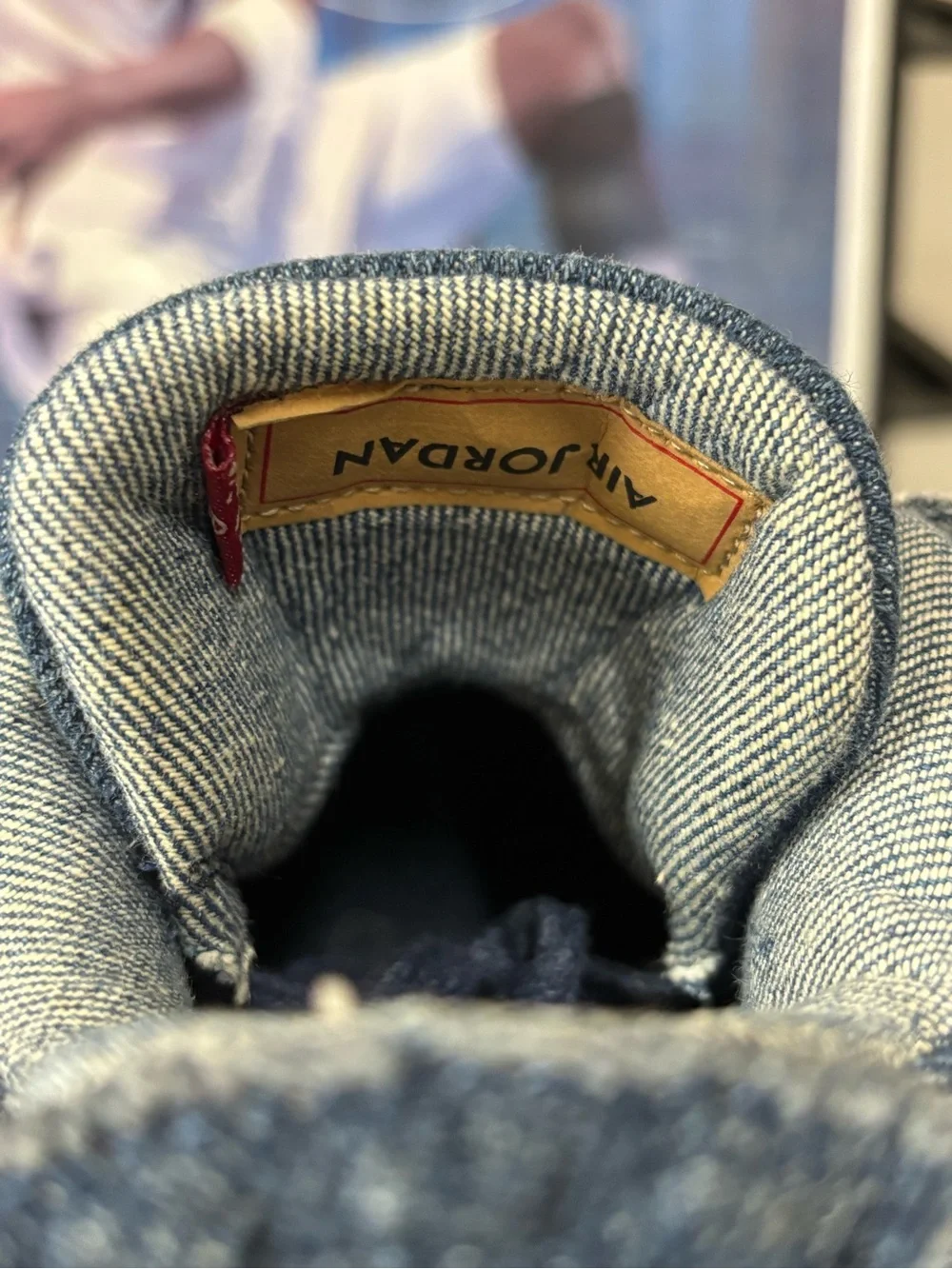 Size 8.5- Jordan 4 Retro Levi's Denim Blue High Top Sneakers AO2571-401 2018